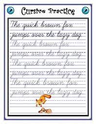 This Cursive Worksheet Has The Dotted Lines For Tracing The Cursive Letters The Sentence Contains Ea Cursive Practice Teaching Cursive Cursive Practice Sheets