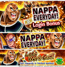 Be sure to register your transfer settings in advance. Dragon Ball Legends On Twitter 4 1 Is Nappa Day Today We Honor Shallot S Heroic Master In Legends Nappa To Celebrate Nappa Day A Special Nappa Everyday Summon Let S Work Out Event And
