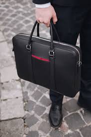 Black Manhattan Leather Briefcase Luxury Bag Men Leather Business Bag Leather Laptop Bag