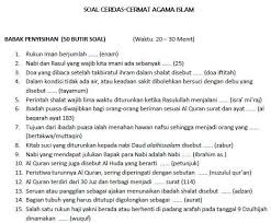 Kunci jawaban cerdas tangkas kelas 6 semester 2. Soal Dan Jawaban Agama Islam Sd Kumpulan Contoh Surat Dan Soal Terlengkap
