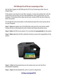 To set up hp digital filing, follow the appropriate instructions. Fix Hp Officejet Pro 8710 Not Connecting To Mac Error By Ww123hp Com Issuu