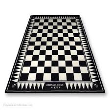 Black And White Checkered Floor Freemason Personalized Lodge Carpet 200x300 Mosaic Pavement Lodge Royal Arch Masons Carpet