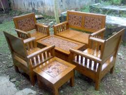 Contoh gambar meja makan minimalis modern. Set Meja Kursi Kayu Jati Serba Kayu Jati Klaten