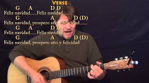 Feliz Navidad Strum Guitar Cover Lesson With Chords And Lyrics G A D Bm