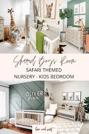 The best thing about safari or african decor is how fun and accessible it is: Safari Themed Nursery Shared Boys Room Have Need Want