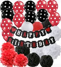 I am looking for ideas for a black, white and red birthday party. White Red Black Mickey Minnie Mouse Birthday Party Decorations Party Supplies Happy Birthday Decorations Banners Buy Mickey Mouse Birthday Party Decorations White Red Black Party Supplies Happy Birthday Decorations Banners Product On Alibaba Com