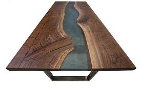 How to build a diy epoxy resin river table with waterfall feature from a live edge slab. Hand Crafted Walnut And Resin River Table Dining Table Conference Table By Urban Industrial Design Custommade Com