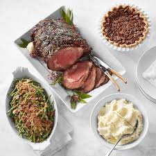 Pretty much all meat eaters live and die for sinking their teeth into a piping hot, fresh, juicy cut of. Complete Prime Rib Christmas Dinner Serves 8 Prepared Meal Delivery Williams Sonoma