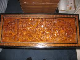 Shop our large selection of asian coffee tables at up to 40% off retail. Antique Carved War Scene Oriental Coffee Table With Two Side Tables Antique Appraisal Instappraisal