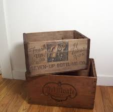 Vintage Old Wood Soda Crate Advertising 7up Seven Up Etsy Vintage Crates Vintage Wood Crates Crates