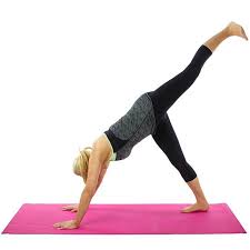 Brooke Griffin Doing A Downward Dog Split Pose Yoga Poses For Beginners Basic Yoga Poses Yoga Poses
