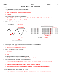 Worksheets are 2nd semester final review, this practice book contains physics test, wave work answers, ipc semester exam review physics topics, waves unit catch a wave, composition reading comprehension. Name Block 1 2 3 4 Unit Iv Waves Test 5 Study Guide