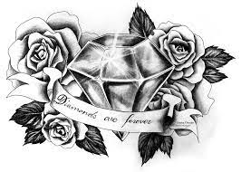 Roses And Diamond Tattoo Google Search Diamond Tattoos Tattoo Designs Hourglass Tattoo