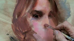 It's snowing! Richard loved painting snow, so I wanted to share a detail of  his painting, APRIL THAW, and a quote