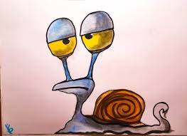 Funny Snail Paint Painting Easy Drawings Art