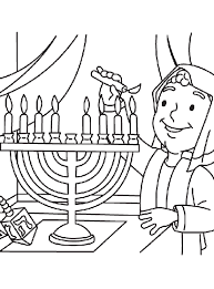Menorah with happy hanukkah coloring page hanukkah 12. Lighting The Menorah Coloring Page Crayola Com