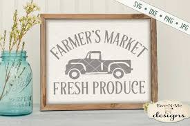 Free icons of truck in various ui design styles for web, mobile, and graphic design projects. Farmers Market Fresh Produce Old Vintage Truck Svg Dxf Files 217112 Cut Files Design Bundles