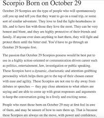 Scorpiomystique On Twitter Happy Bday To Scorpios Born On Oct29 Have A Great Day Read Your Full Birthday Profile Https T Co Ywotbte3as Https T Co H9ren9xz3j Twitter