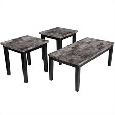A coffee table can also be termed as a cocktail table that's a lengthy and low table, typically. Ashley Furniture Maysville 3 Piece Occasional Table Set In Black T204 13