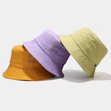 2020 New Shade Hat Women Female Summer Korean Letter Embroidery Fisherman Bucket Hat Japanese Simple Student Basin Cap Shade Hats Bucket Hat Fashion Bucket Hat