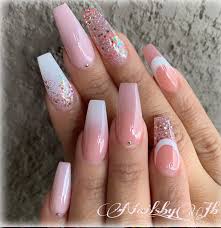 54 Hot Gel Pink Acrylic Coffin Nails Design Ideas Page 55 Of 55 Nail Designs Hot Pink Coffin Nails Designs Nail Designs