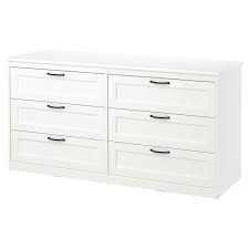 Songesand Commode 6 Tiroirs Blanc 161x81 Cm Ikea Commode 6 Tiroirs Ikea Commode Tiroirs