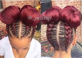 Image Result For Two Braids Hairstyles With Weave Feed In Braids Hairstyles Natural Hair Styles Hair