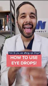 How do you use allergy eye drops? If you have bad allergies and they cause  your eyes to be itchy, sometimes it's worth using an eye drop. I'm Dr.  Manan Shah, I'm an ENT and allergist. A lot of people ...