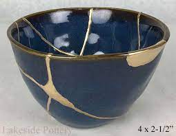 Kintsugi Blue Bowl Kintsugi Art Kintsugi Traditional Japanese Art