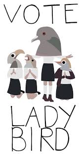 Lady Bird Poster Poster By Khquinn In 2021 Minimalist Poster Design Bird Poster Lady Bird