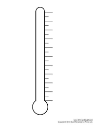 A Blank Thermometer Template For Fundraising Or Reaching