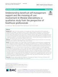 The things that a person or particular group of people usually do: Pdf Understanding Beneficial Self Management Support And The Meaning Of User Involvement In Lifestyle Interventions A Qualitative Study From The Perspective Of Healthcare Professionals