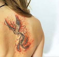 Watercolor Phoeniz Tattoo Renkli Anka Kusu Dovmesi Anka Kusu Dovmeleri Renkli Dovmeler Dovme