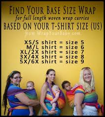 Woven Wrap Sizing Guide What Is Base Size Wrap Your Baby