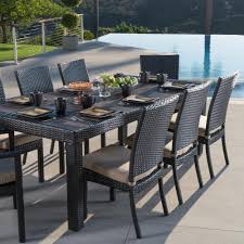 Rst Brands Deco 9 Piece Patio Dining Set With Maxim Beige Cushions Op Pets9 Dec Mxm K The Home Depot Patio Dining Furniture Patio Dining Set Patio Table Set