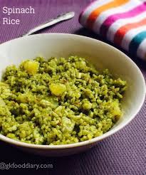 Spinach Rice Recipe For Babies Spinach And Potato Recipes Recipes Baby Food Recipes