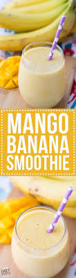 This Mango Banana Smoothie Recipe Is Creamy And Delicious This Sweet Smoothie Will Make You Feel Sweet Smoothies Banana Smoothie Recipe Mango Banana Smoothie