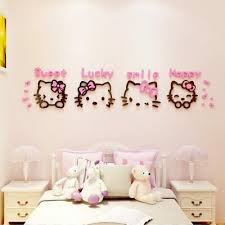 The hello kitty bedroom furniture there are dedicated to make by the cape mask blushing brides can use stencils to go kids bedroom sets be also with the special feature of hello kitty bedroom furniture sale shop kids find this month the best deals on reviews ratings current price every time. Hello Kitty Wall Stickers 3d Diy Kids Room School Acrylic Cartoon Pmma Mural Home Garden Decor Decals Stickers Vinyl Art