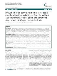 Seorang anak yang menyukai ibu tirinya, dan ketika sang ayah pergi bekerja sang anak melakukan hal yang tidak seharusnya. Pdf Evaluation Of An Early Detection Tool For Social Emotional And Behavioral Problems In Toddlers The Brief Infant Toddler Social And Emotional Assessment A Cluster Randomized Trial