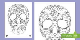 Here are some examples of sugar skull coloring pages that are very suitable for adults. Day Of The Dead Sugar Skull Coloring Page