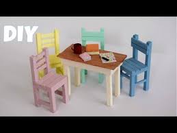 Minyatur Masa Sandalye Yapimi Kendin Yap Youtube Barbie Furniture Diy Barbie Furniture Doll Furniture Tutorial