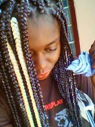Purple Black And Cream Colored Braids Colored Braids Hair Styles Hair Wrap