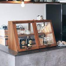ベストヒット受賞 アンティーク調カウンター上キャビネット 通販のベルメゾンネット glass door glass showcase wooden shelves