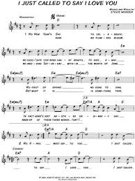 Stevie Wonder I Just Called To Say I Love You Album Cover Stevie Wonder I Just Called To Say I Love You Sheet Music For Beginners In C Major Download Print Say I Love You Sheet Music My Love