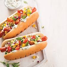 Hot Dog A La Grecque Hot Dog Pizza Hot Dogs Food