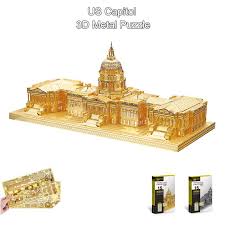 3d Metal Us Capitol Toys Gift Nano Jigsaw Puzzle Diy Assemble Building Model Piececool