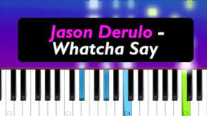 Jason Derulo Whatcha Say Piano Tutorial Youtube