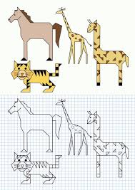 In questa pagina potete scegliere tra diversi disegni di animali per bambini (ce n'è per tutti i gusti!), stampare quelli che preferite e farli colorare. Pin Di Karine Su Cornicette A Quadretti Animali Disegni Geometrici Disegni