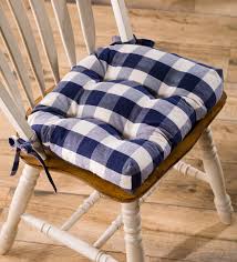 Kitchen chair pads with ties walmartcountry cushions home & garden shop for pads, bar stool covers rocker cushion sets bed 25 unique kitchen ideas. Reversible Buffalo Check Tufted Cotton Chair Pad With Ties Burgundy Plowhearth