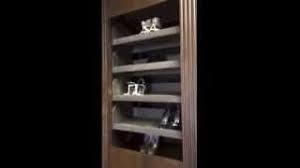 You can use a hanging shoe organizers in rooms without closets. Rotating Shoe Shelves Shoeselect Tm Closet Storage Systems Youtube